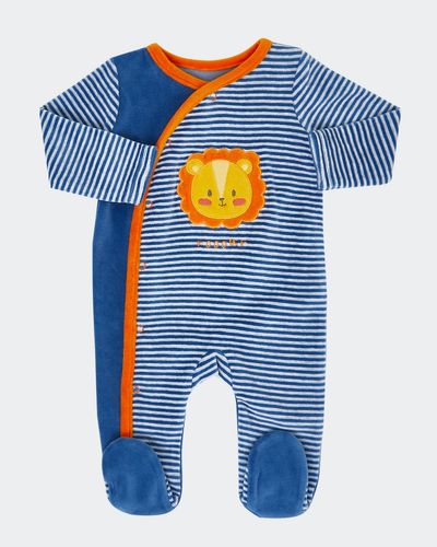 Lion Velour Sleepsuit (Newborn-12 months)